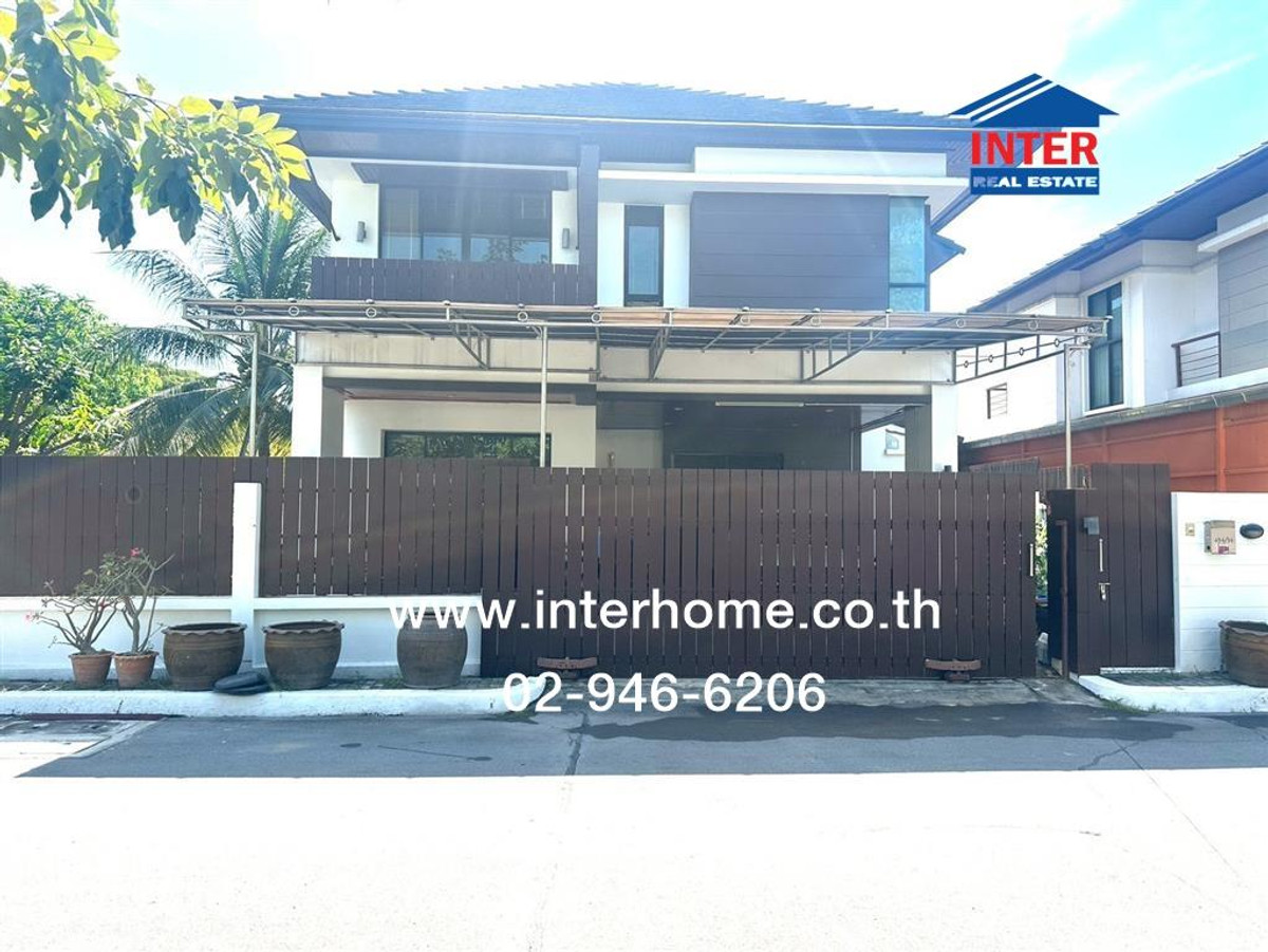 For SaleHouseBangna, Bearing, Lasalle : 2-story detached house, 71.9 sq m, Lake View Park Bangna Village. Near Ramkhamhaeng University 2 Kanchanaphisek parallel road Bangna-Trad Road, Prawet District, Bangkok