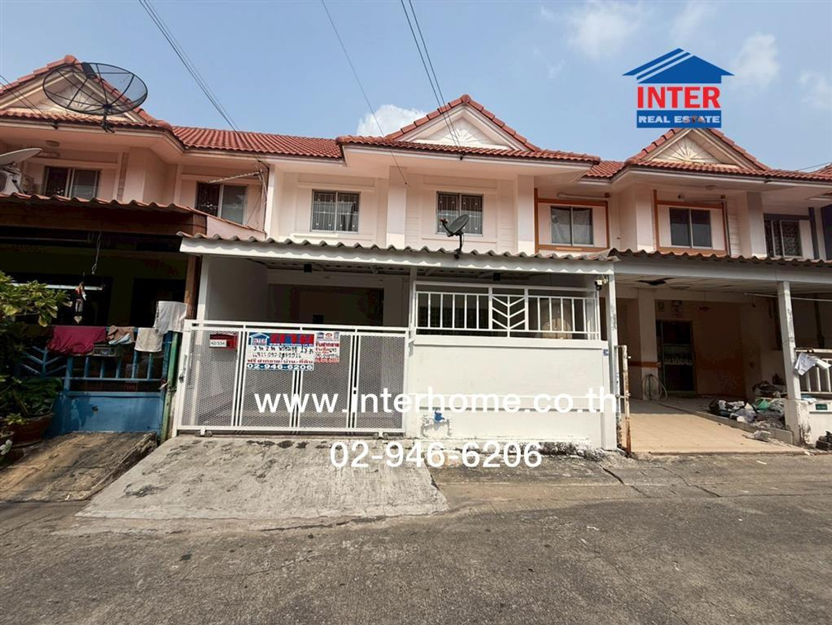For SaleTownhomePathum Thani,Rangsit, Thammasat : Townhouse, 2 floors, 18 sq m, Pruksa C Village. Near Thai Somboon Market, Khlong Sam Road, Rangsit-Khlong 3 Road, Khlong Luang, Pathum Thani
