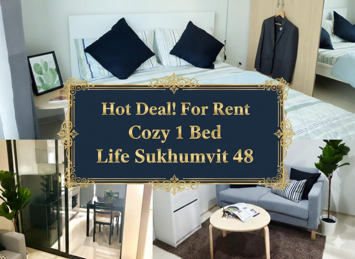 For RentCondoOnnut, Udomsuk : ✨Hot Offer! For Rent Stylish 1 Bed at Life Sukhumvit 48✨