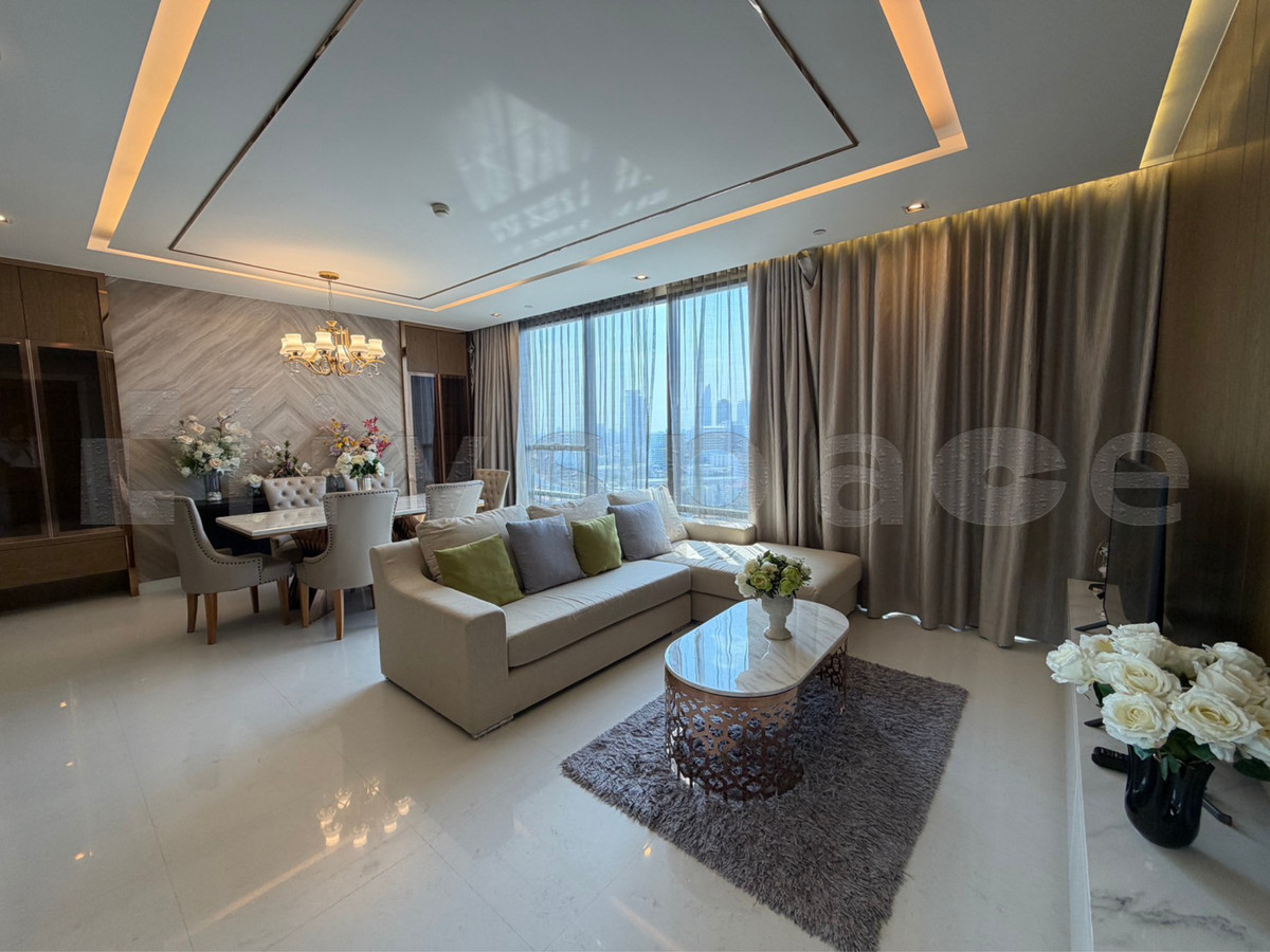 For RentCondoSathorn, Narathiwat : ▚ LF201ツ For Rent: The Bangkok Sathorn – 2 Bed 116 sqm. 🏙️💎 Super Luxury Project, Private Lift Access, Best & Lowest Price, Elegantly Furnished, Ready to Move in