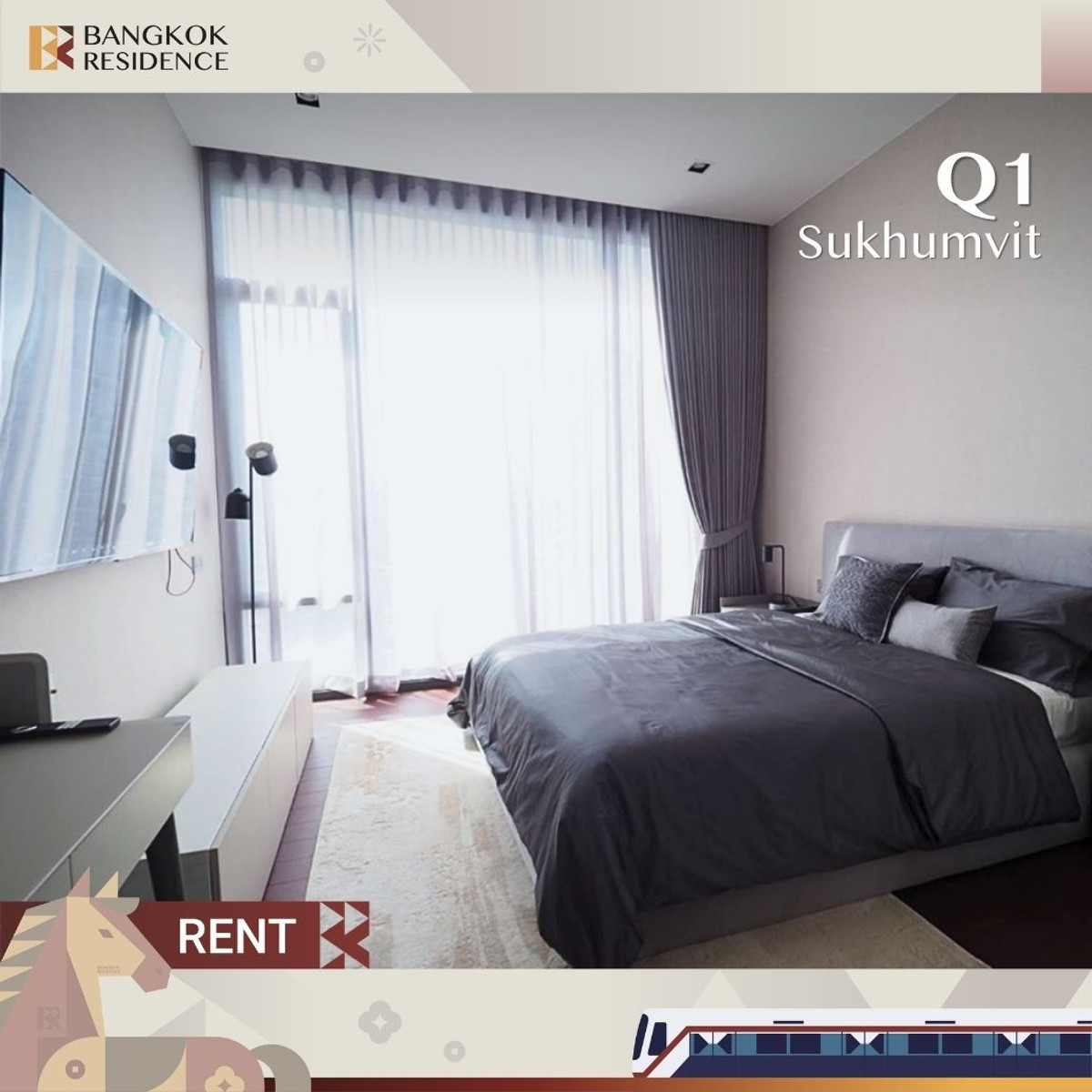 ให้เช่าคอนโดนานา :  Q1 Sukhumvit 💎Exclusive Luxury Living in the Heart of Sukhumvit 💙 Close BTS Nana 