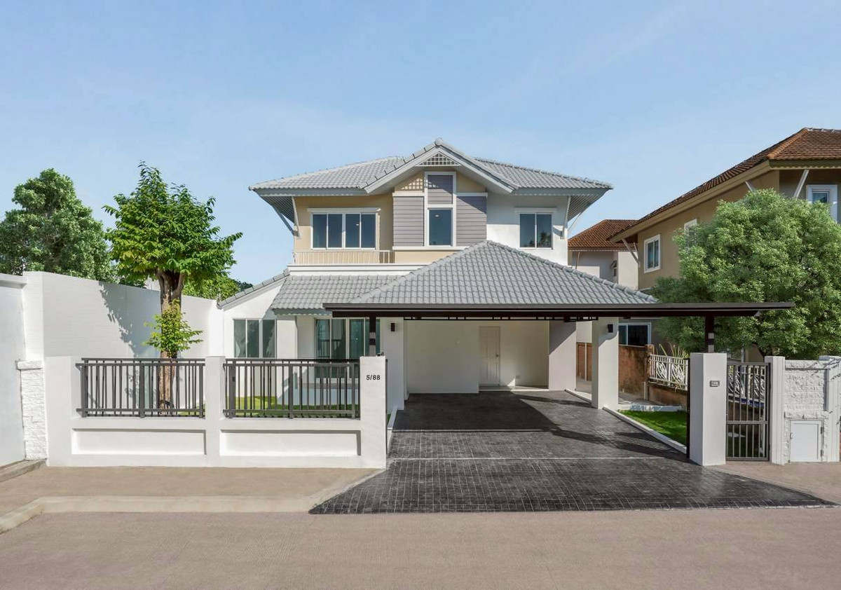 For SaleHouseKaset Nawamin,Ladplakao : Single house for sale, Parinyada Kaset-Nawamin Chaemchan project (corner house), Central Eastville, The Crystal Ekkamai-Ramindra,