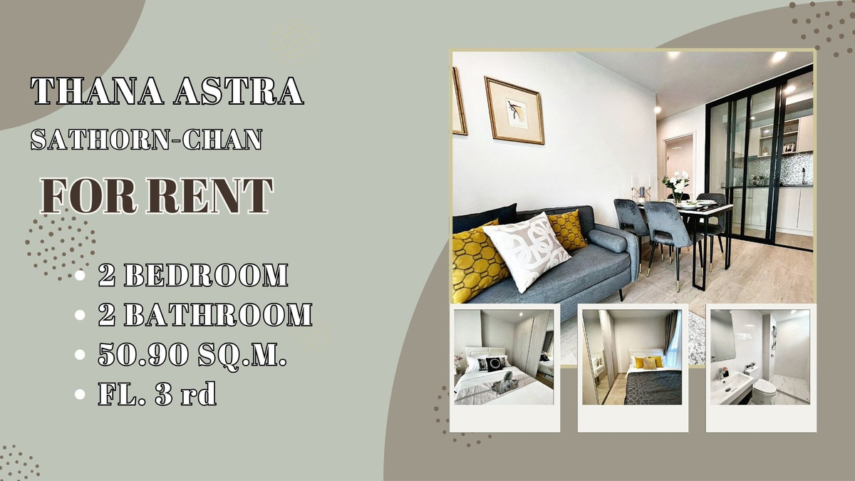 For SaleCondoSathorn, Narathiwat : 💥 Vacant room ready to move in Thana Astra Sathorn-Chan Beautiful Room at an Unbeatable Price