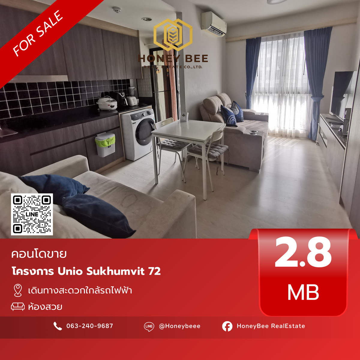 For SaleCondoBangna, Bearing, Lasalle : 📣 [For Sale] Urgent sale!! Condo Unio Sukhumvit 72