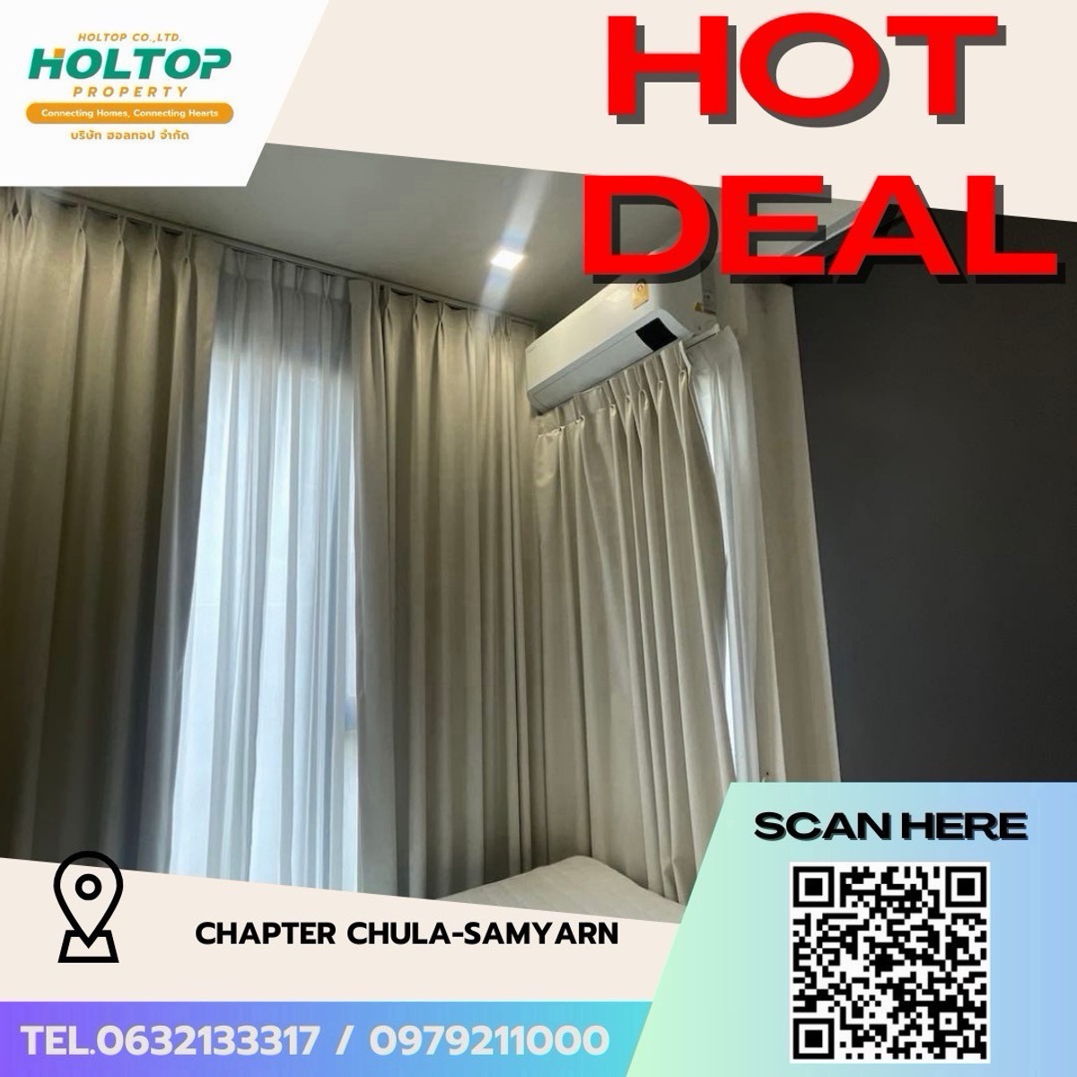 For RentCondoSiam Paragon ,Chulalongkorn,Samyan : #S5574 Condo for rent near Mrt Samyan, Chapter Chula-Samyarn project.