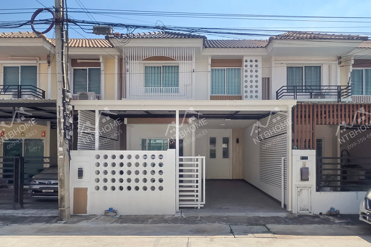 For SaleTownhomeRama5, Ratchapruek, Bangkruai : Pruksa Town Ratchaphruek, fully renovated, ready to move in, next to the main road, near Rama 5 roundabout.