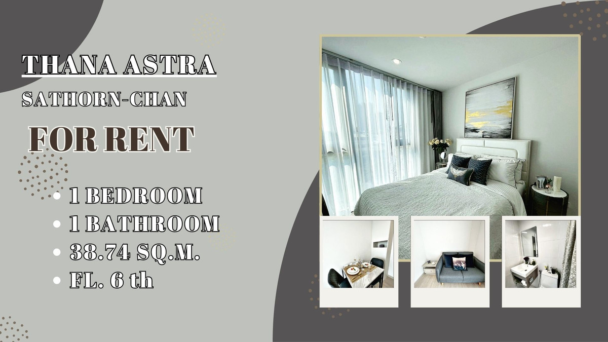 For SaleCondoSathorn, Narathiwat : 💥 Vacant room ready to move in Thana Astra Sathorn-Chan Beautiful Room at an Unbeatable Price