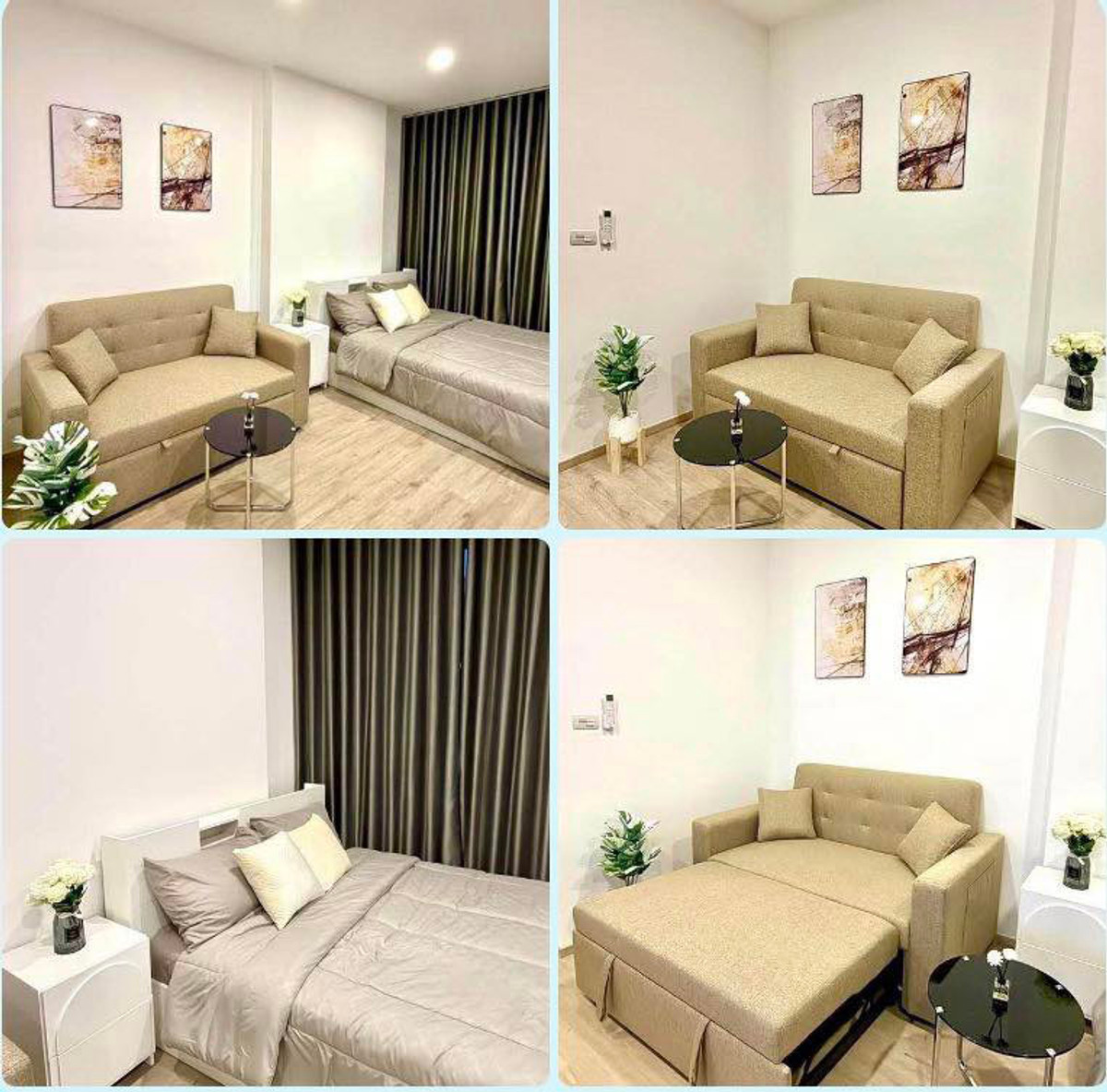 For RentCondoPattanakan, Srinakarin : "Condo for rent, The Rich Rama 9 Srinakarin, good location, near MRT Hua Mak, 350 meters, complete with furniture and electrical appliances.