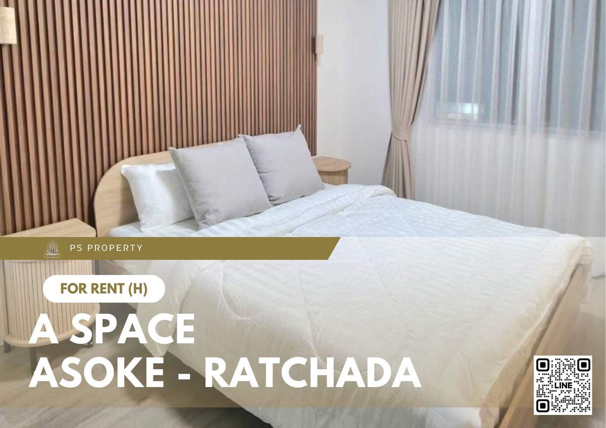 For RentCondoRama9, Petchburi, RCA : For rent 📍 A Space Asoke - Ratchada 📍 Fully furnished with appliances. Near MRT Rama 9.