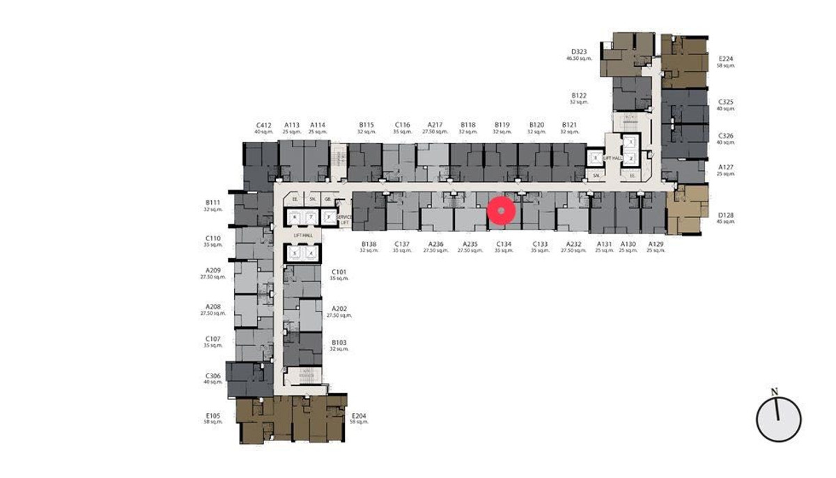 ขายคอนโดพระราม 9 เพชรบุรีตัดใหม่ RCA : Life Asoke - Rama 9 / 1 Bed plus (FOR SALE), ไลฟ์ อโศก พระราม 9 / 1 ห้องนอนใหญ่ (ขาย) TARN229 