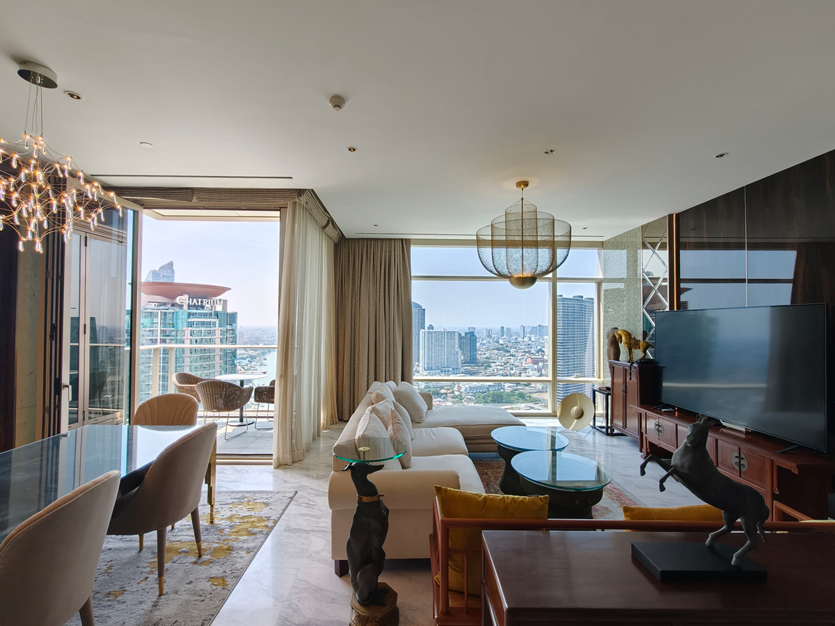 ให้เช่าคอนโดสาทร นราธิวาส : Branded Residence สุดหรูริมน้ำ Four Seasons - ยูนิตสไตล์ Oriental พร้อมวิวแม่น้ำ paranoma