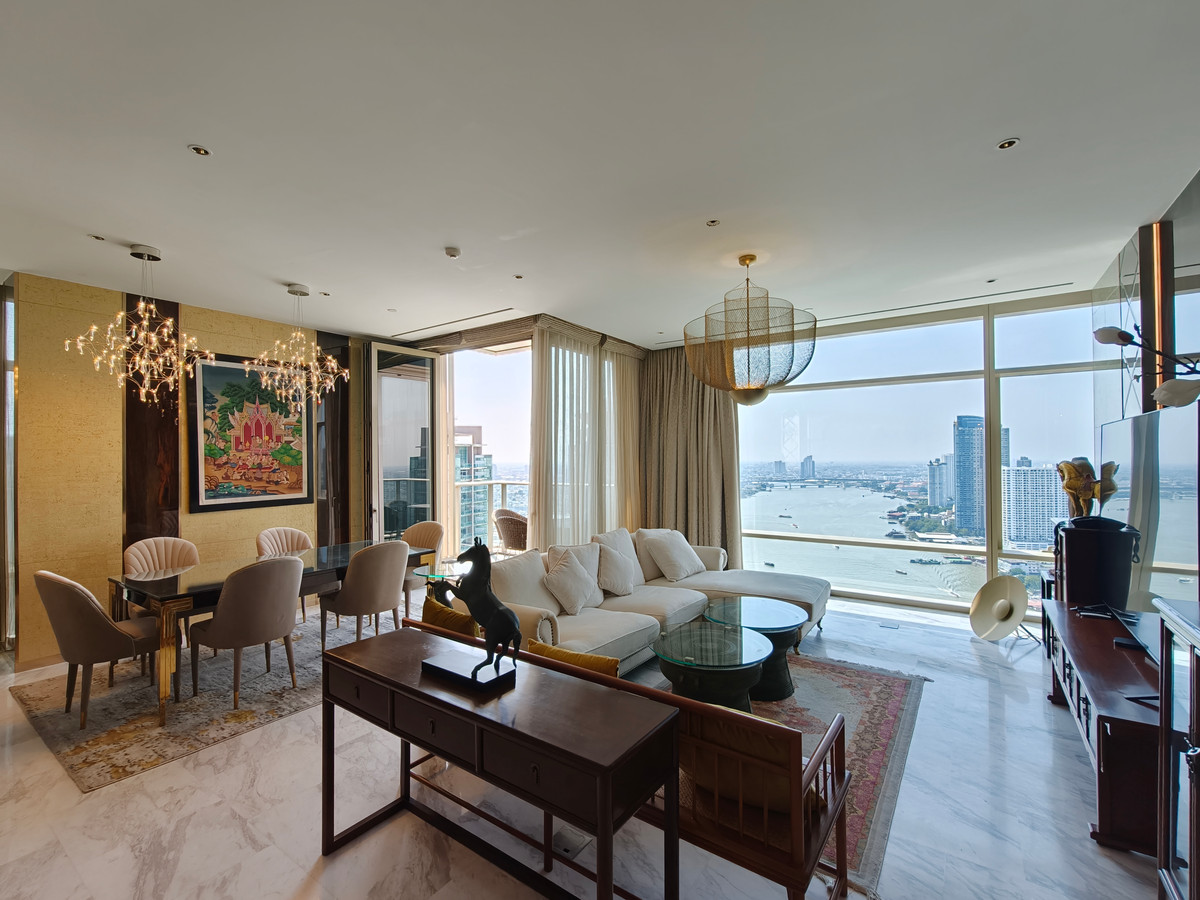 ให้เช่าคอนโดสาทร นราธิวาส : Branded Residence สุดหรูริมน้ำ Four Seasons - ยูนิตสไตล์ Oriental พร้อมวิวแม่น้ำ paranoma