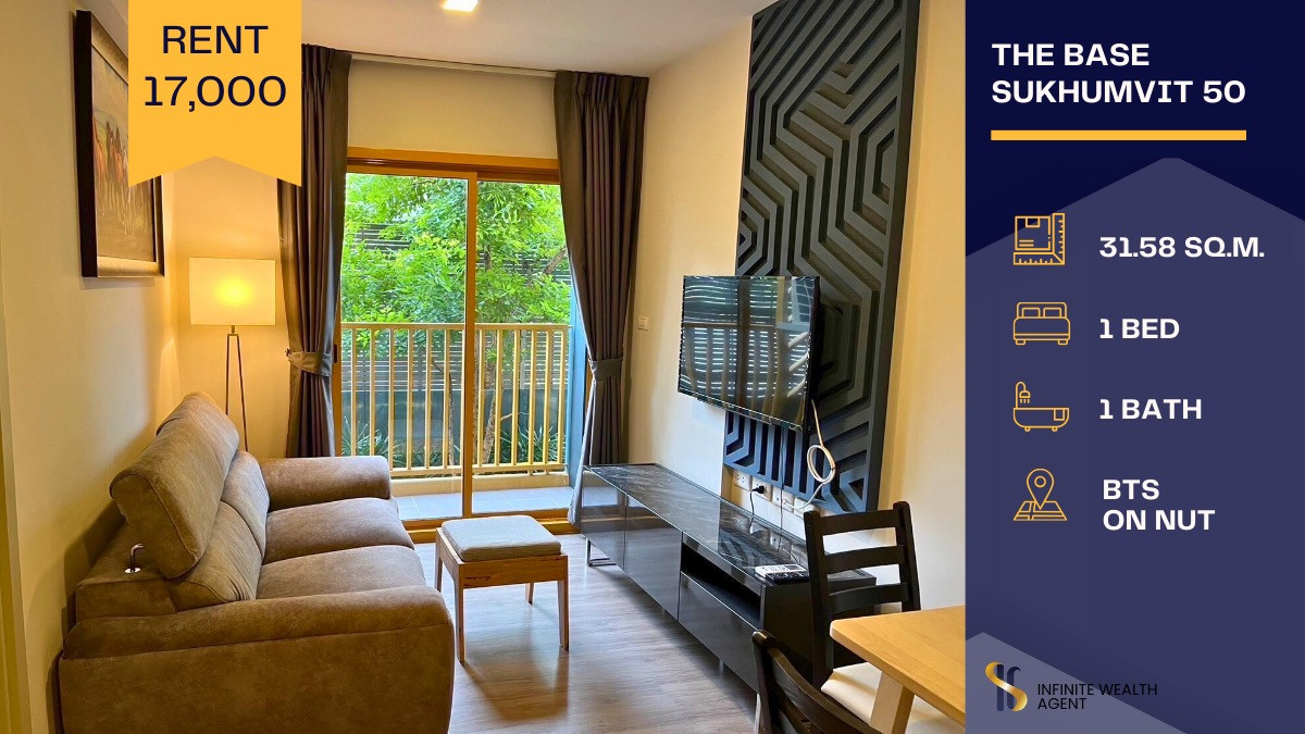 For RentCondoOnnut, Udomsuk : The Base Sukhumvit 50 Condo 🔥 Super cute price, impossible to resist! 💖 Fully furnished, ready to move in Just steps away from BTS On Nut 🚆✨