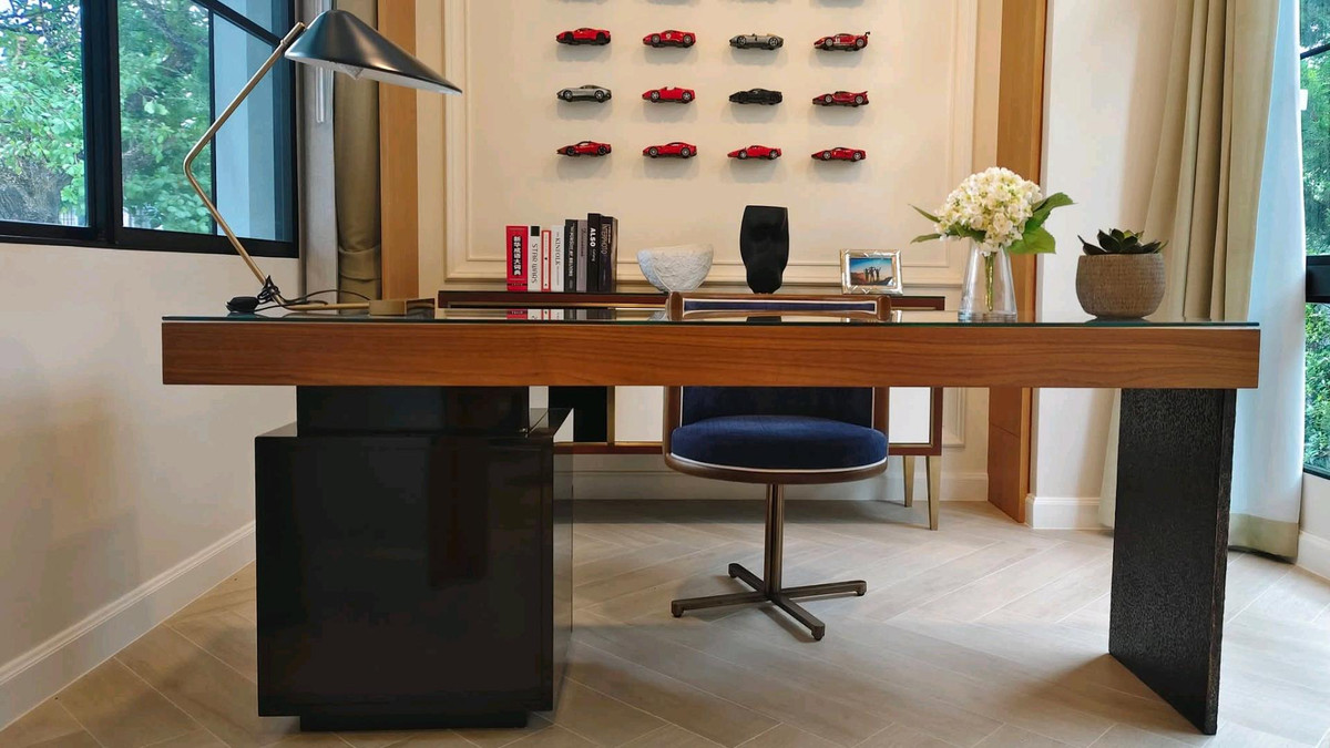 HousePattanakan, Srinakarin : 🏡 Nantawan Rama 9 - Krungthep Kreetha, sample house, Super Luxury, 5 bedrooms, 6 bathrooms, area 450 sq m., parking for 8 cars, fully furnished, can carry your bags and move in | Selling for 85 million baht / renting 490,000 baht 📞 Luk Jeab 0655365165  