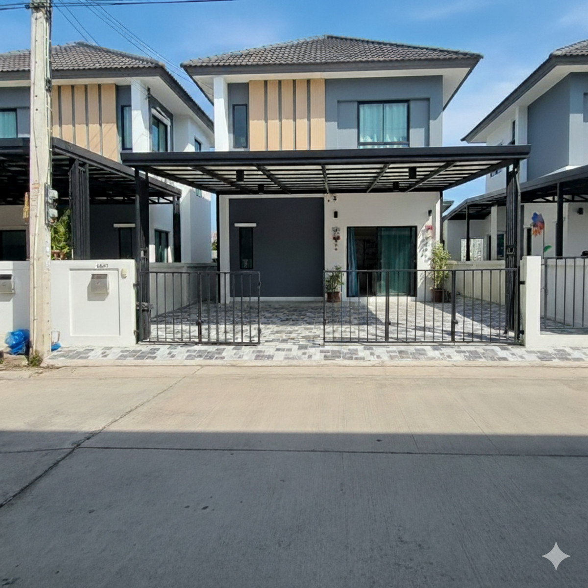 For SalePathum Thani,Rangsit, Thammasat : Semi-detached house, detached house style, near BTS Khu Khot