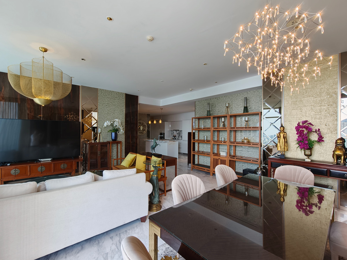 ให้เช่าคอนโดสาทร นราธิวาส : Branded Residence สุดหรูริมน้ำ Four Seasons - ยูนิตสไตล์ Oriental พร้อมวิวแม่น้ำ paranoma