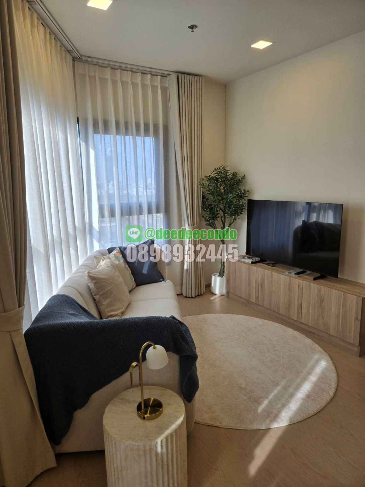 For RentCondoRama9, Petchburi, RCA : Rent 2bed 2bath 58sqm The Base Urban Rama9 Condo 40,000 Baht