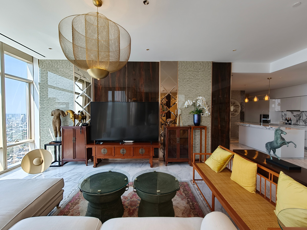 ให้เช่าคอนโดสาทร นราธิวาส : Branded Residence สุดหรูริมน้ำ Four Seasons - ยูนิตสไตล์ Oriental พร้อมวิวแม่น้ำ paranoma