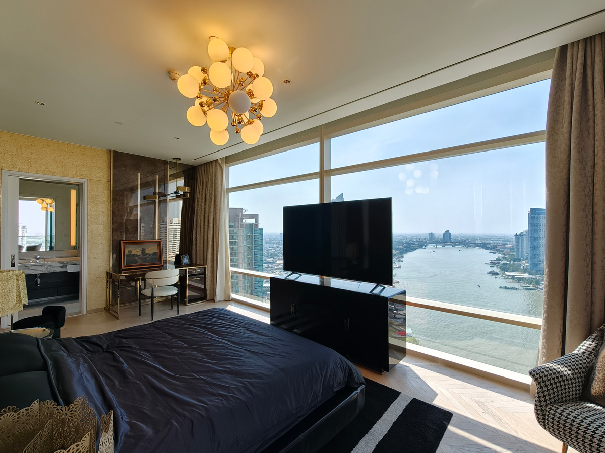 ให้เช่าคอนโดสาทร นราธิวาส : Branded Residence สุดหรูริมน้ำ Four Seasons - ยูนิตสไตล์ Oriental พร้อมวิวแม่น้ำ paranoma