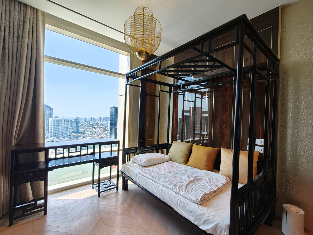 ให้เช่าคอนโดสาทร นราธิวาส : Branded Residence สุดหรูริมน้ำ Four Seasons - ยูนิตสไตล์ Oriental พร้อมวิวแม่น้ำ paranoma