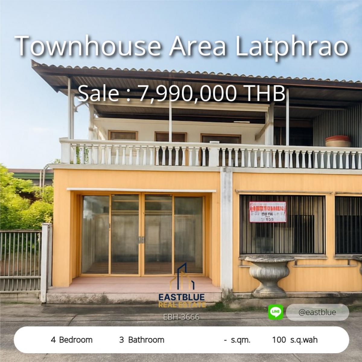 For SaleTownhomeLadprao, Central Ladprao : 28/01/2026, Luxurious detached house, 4 bedrooms, 6 bathrooms, on 60 sq m of land in the heart of Ramindra. 
Highbury Watcharapol-Ramindra Ready to move in, price only 28.5 million!