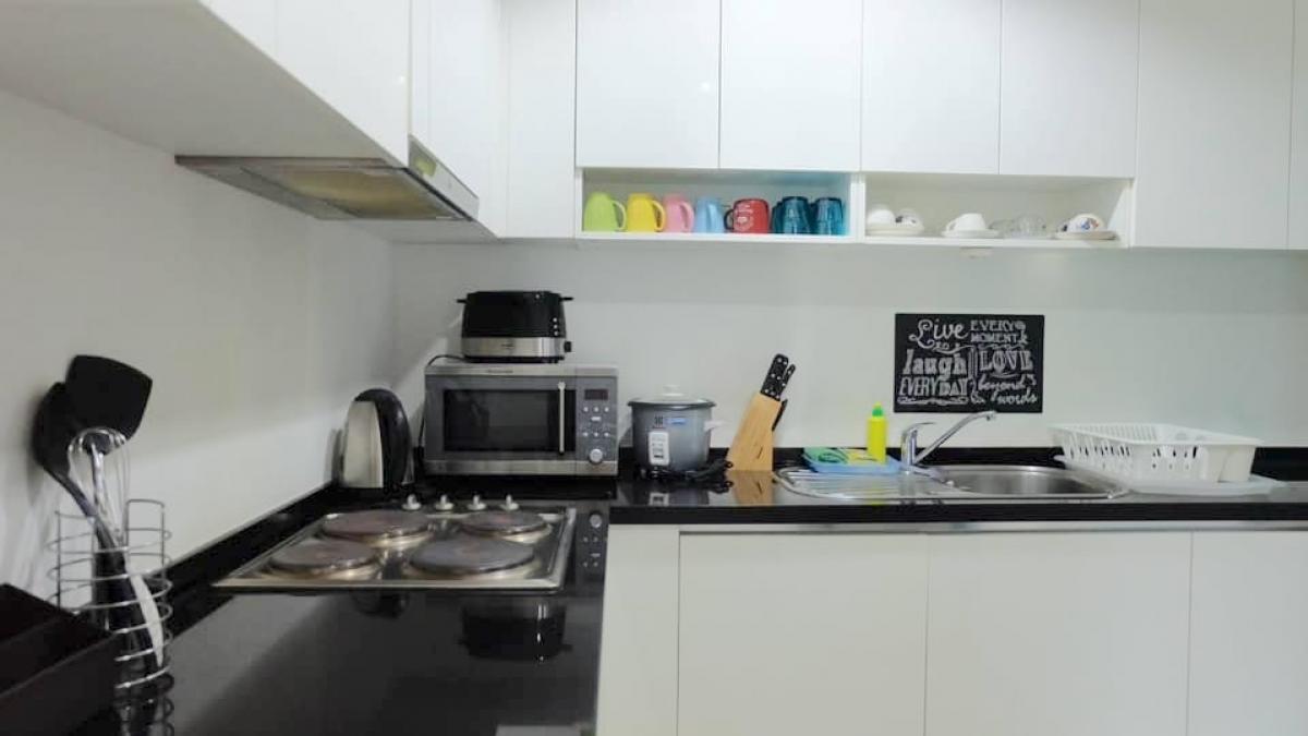 For SaleCondoRama9, Petchburi, RCA : Condo Belle Grand Rama 9, 3 bedrooms, in the city centerNear BTS Rama 9, only 14 million! Ready to move in immediately!