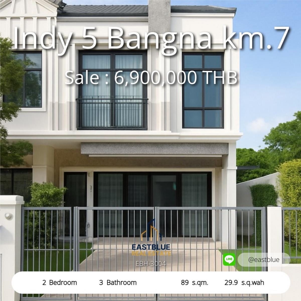 For SaleTownhomeBangna, Bearing, Lasalle : 28/01/2026, 2 bedroom detached house near BTS Bearing. 
Spacious 2-Bed House Near BTS Bearing – Perfect Location!