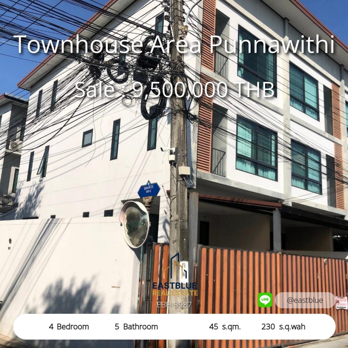 For SaleTownhomeOnnut, Udomsuk : 28/01/2026, 4 bedroom luxury house in the middle of Krung Kaset-Kaset Nawamin. 
With land of 70 sq m, price only 15.9 million, hurry and reserve!