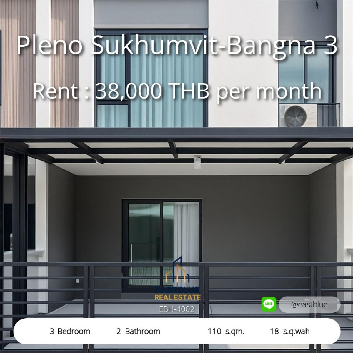 For RentHouseBangna, Bearing, Lasalle : 28/01/2026, Luxury on a wide area of 440 sq m with 4 bedrooms at The Gentry Phatthanakan 2. 
You can rent or buy as you wish. The price is more than worth it, starting at 250,000 baht/month.
