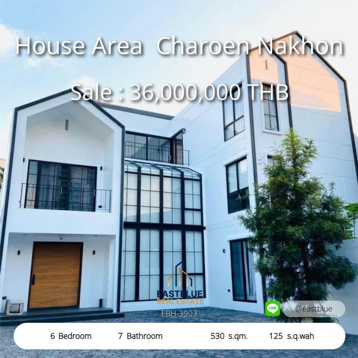 ขายบ้านวงเวียนใหญ่ เจริญนคร : 28/02/2026, บ้านหรู 6 ห้องนอน บนที่ดินกว้าง 125 ตร.ว ทำเลใจกลางเจริญนคร 
ราคา 36 ล้าน พร้อมพื้นที่ใช้สอย 530 ตร.ม ครบครัน ความสะดวกสบายเหนือระดับ