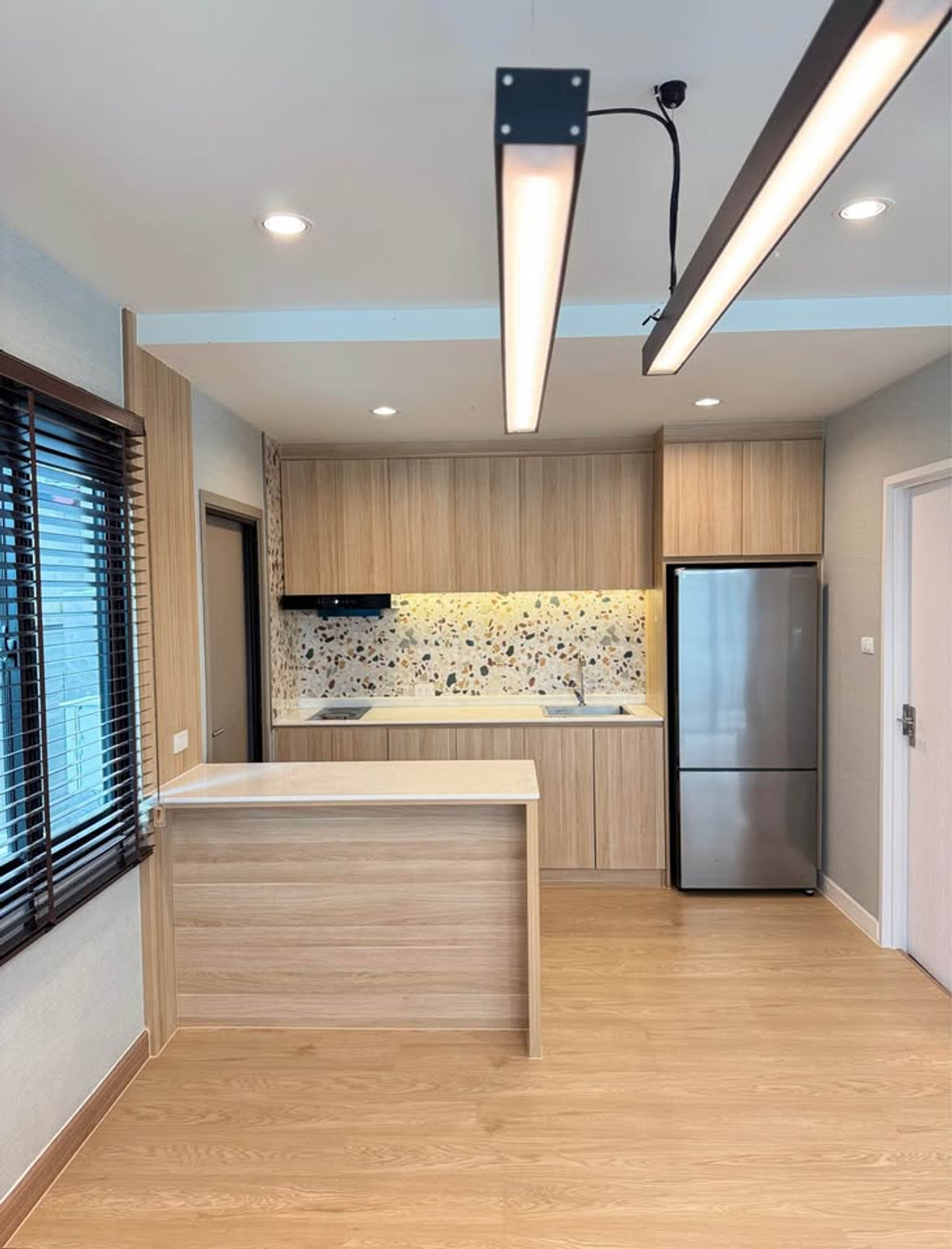 For RentHouseBangna, Bearing, Lasalle : P-2959 For rent! Semi-detached house COMO Bianca I, built-in furniture, ready to move in, near Mega Bangna.