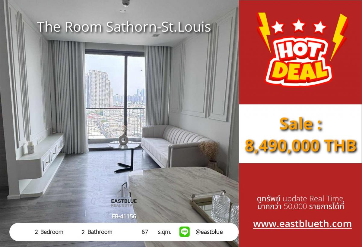 For SaleCondoChiang Mai : Luxury condo in the heart of Sathorn, 2 bedrooms, 67 sq.m., near BTS Surasak
Special price 8.49 million, invest or live yourself, start a good life now!