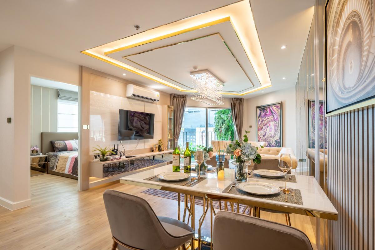 For RentCondoRama9, Petchburi, RCA : Luxury 3-Bed Condo near BTS Phra Ram 9 – 108 sqm, Only 100K/Month!Belle Grand Rama 9: Prime Location, Top Facilities & Walking Distance to Central Plaza