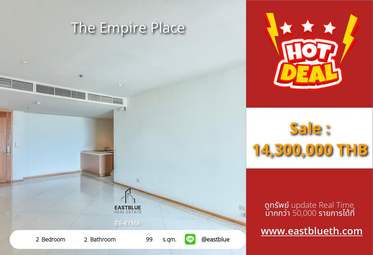 For SaleCondoSathorn, Narathiwat : Luxury condo with 2 bedrooms in the heart of Silom
Near BTS Chong Nonsi, only 200 m. Starting at 14.3 million!