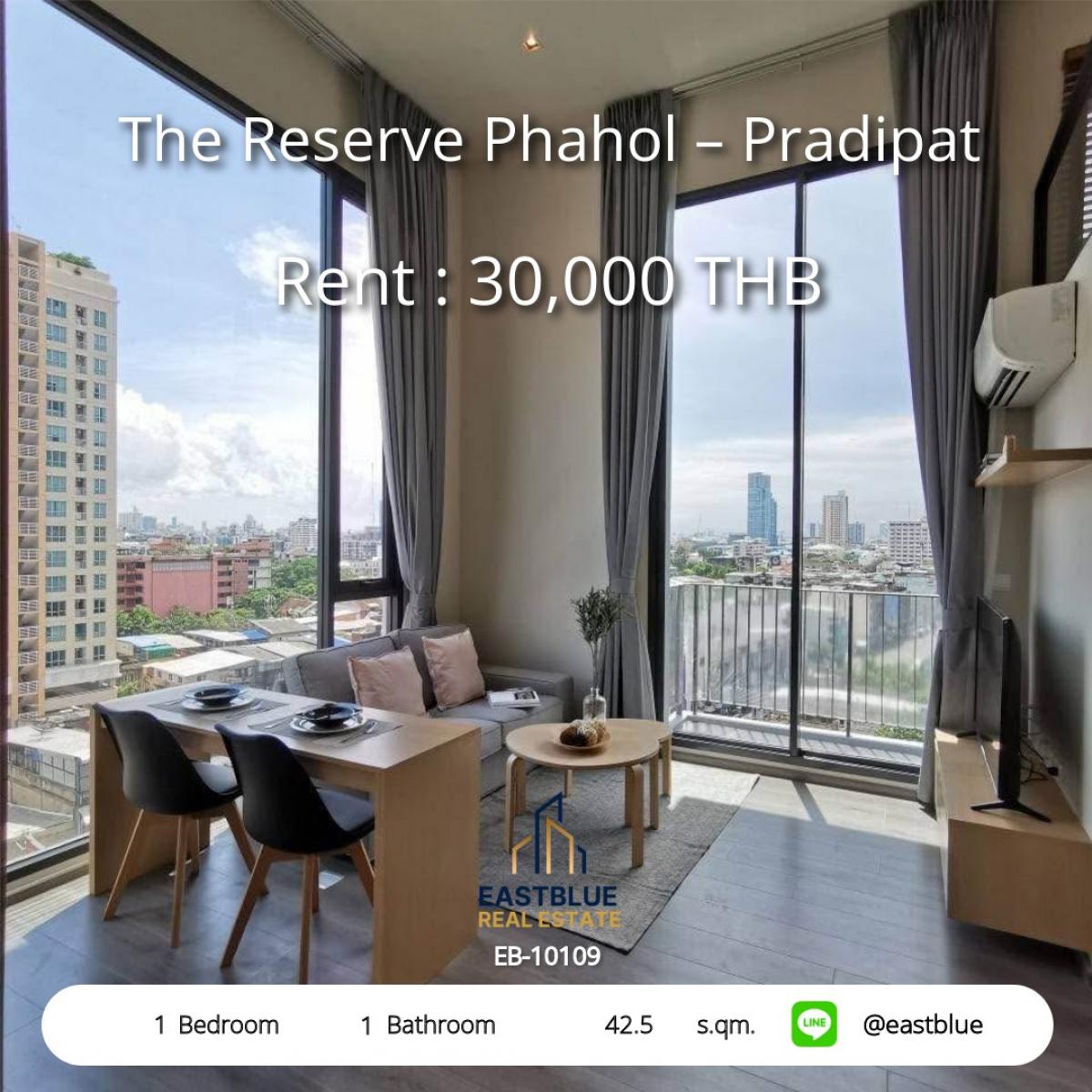 For RentCondoOnnut, Udomsuk : 28/01/2026, Condo for rent The Reserve Phahol-Pradipat 
Next to BTS Saphan Khwai 500 m. with swimming pool and fitness!