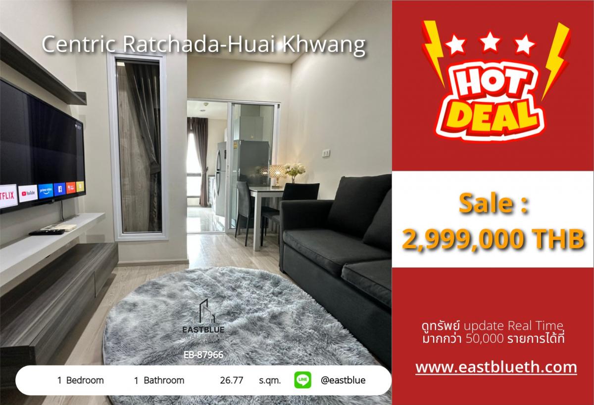 For SaleCondoRama3 (Riverside),Satupadit : Luxury condo in the heart of Huai Kwang, 1 bedroom, starting at 2.99 million THB.
Peace of mind, near BTS/MRT Huai Kwang with complete amenities!