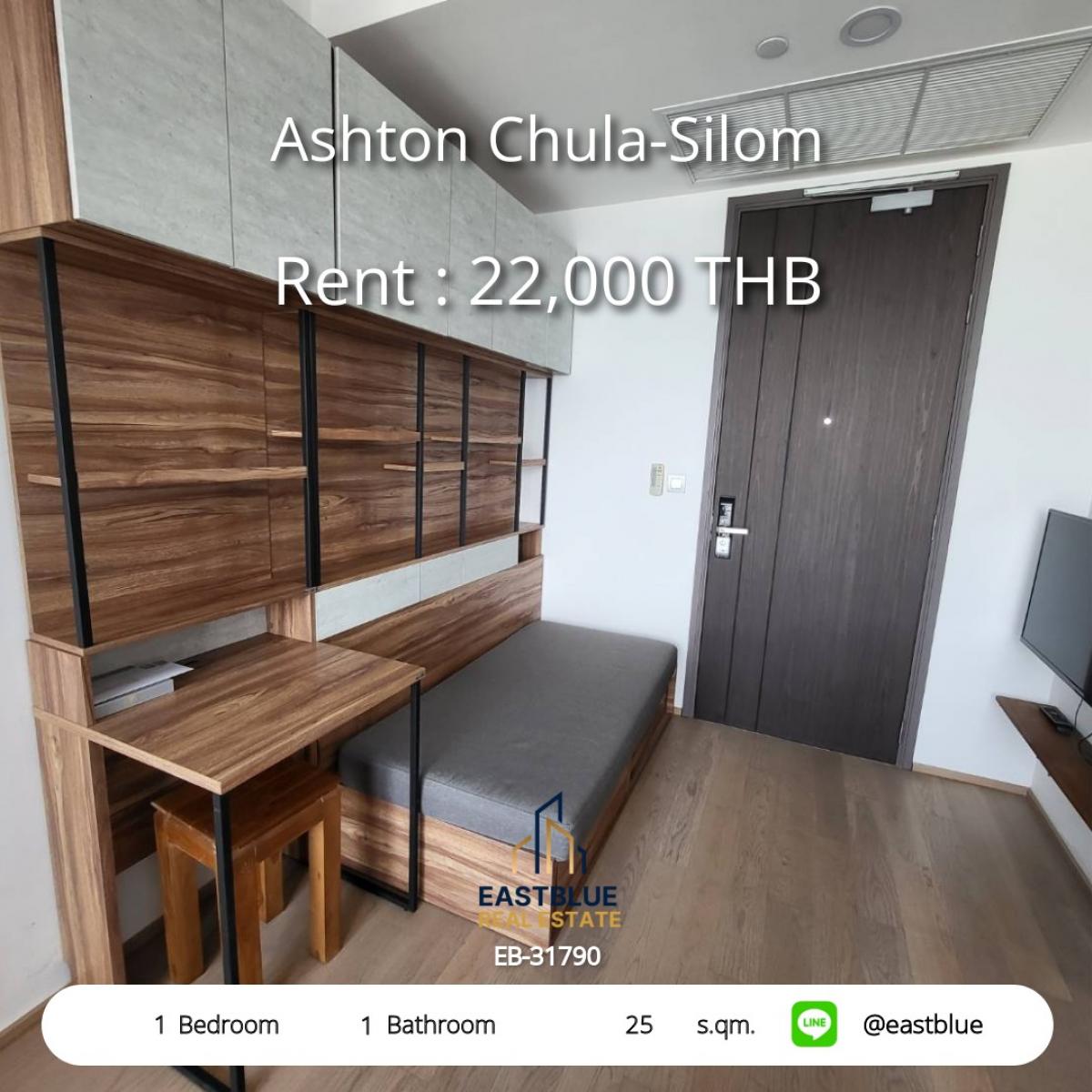 For RentCondoSiam Paragon ,Chulalongkorn,Samyan : Rent Ashton Chula-Silom 1 bedroom in the heart of Samyan!
Price 22,000 Baht/month with full amenities!