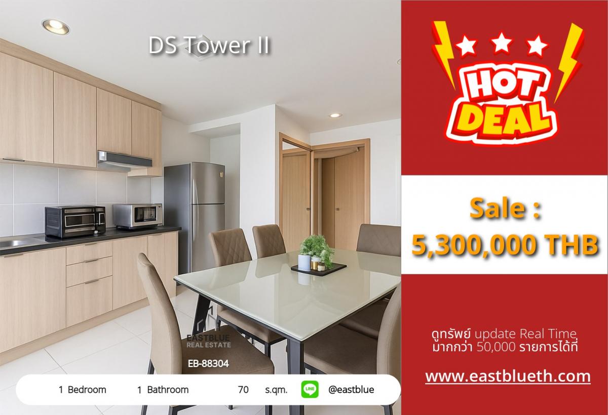 For SaleCondoSukhumvit, Asoke, Thonglor : Luxury condo 70 sqm. in the heart of Phrom Phong for only 5.3 million.
Close to BTS/MRT with complete facilities!