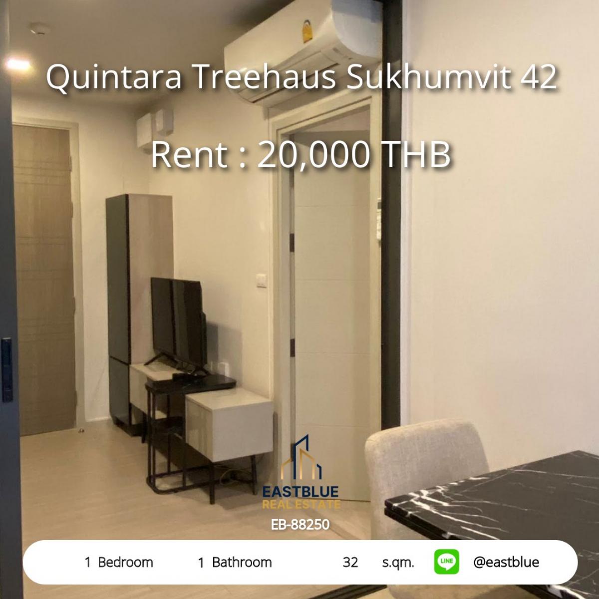 For RentCondoSukhumvit, Asoke, Thonglor : Rent a luxury condo at Quintara Treehaus Sukhumvit 42 near BTS Phra Khanong
1 bedroom for only 20,000 baht/month with full amenities!