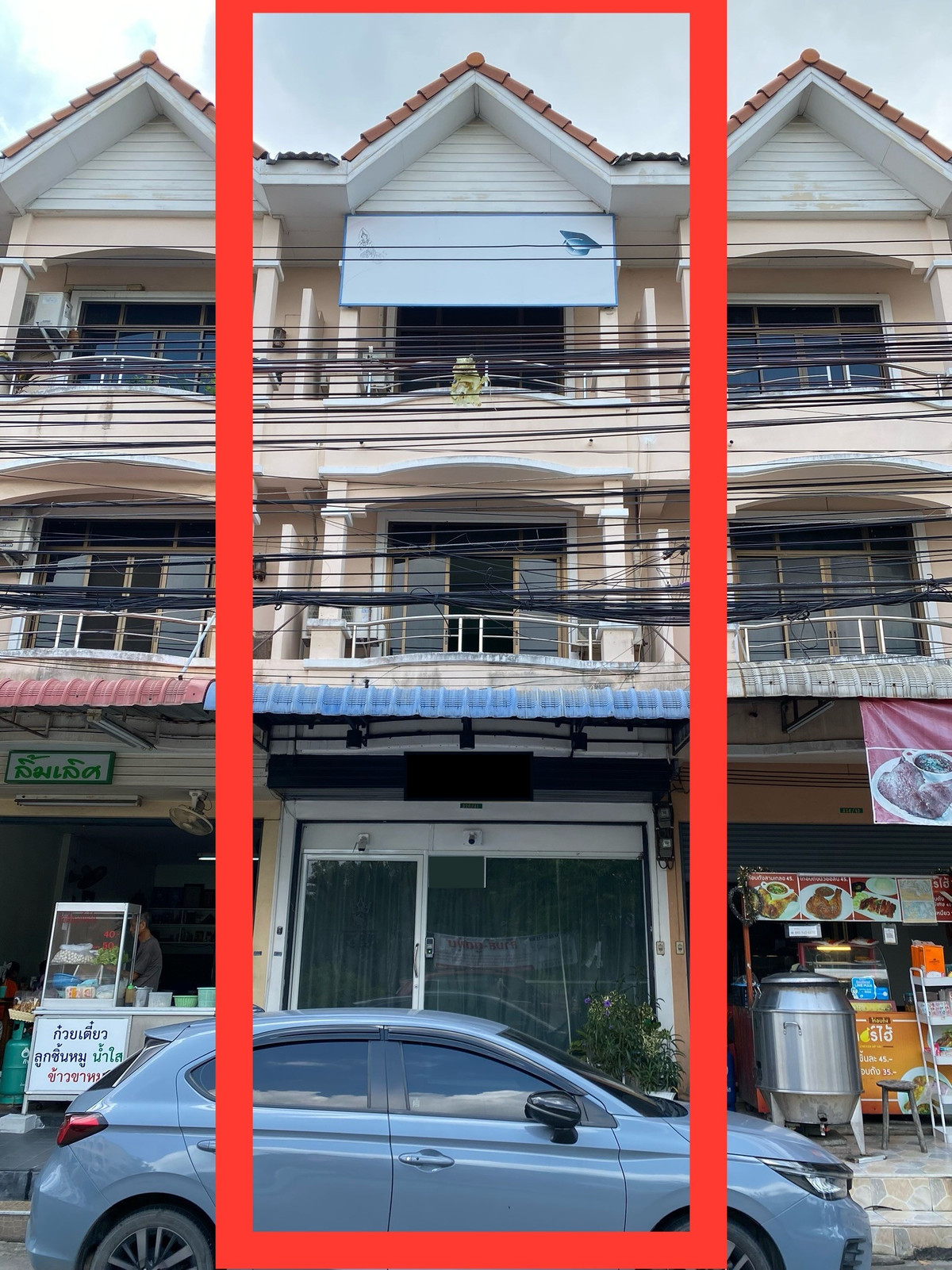 ขายอาคารพาณิชย์สมุทรปราการ สำโรง : ขายอาคารพาณิชย์ 3 ชั้น ทำเลหน้าทางเข้าหมู่บ้านสยามนิเวศน์ 1