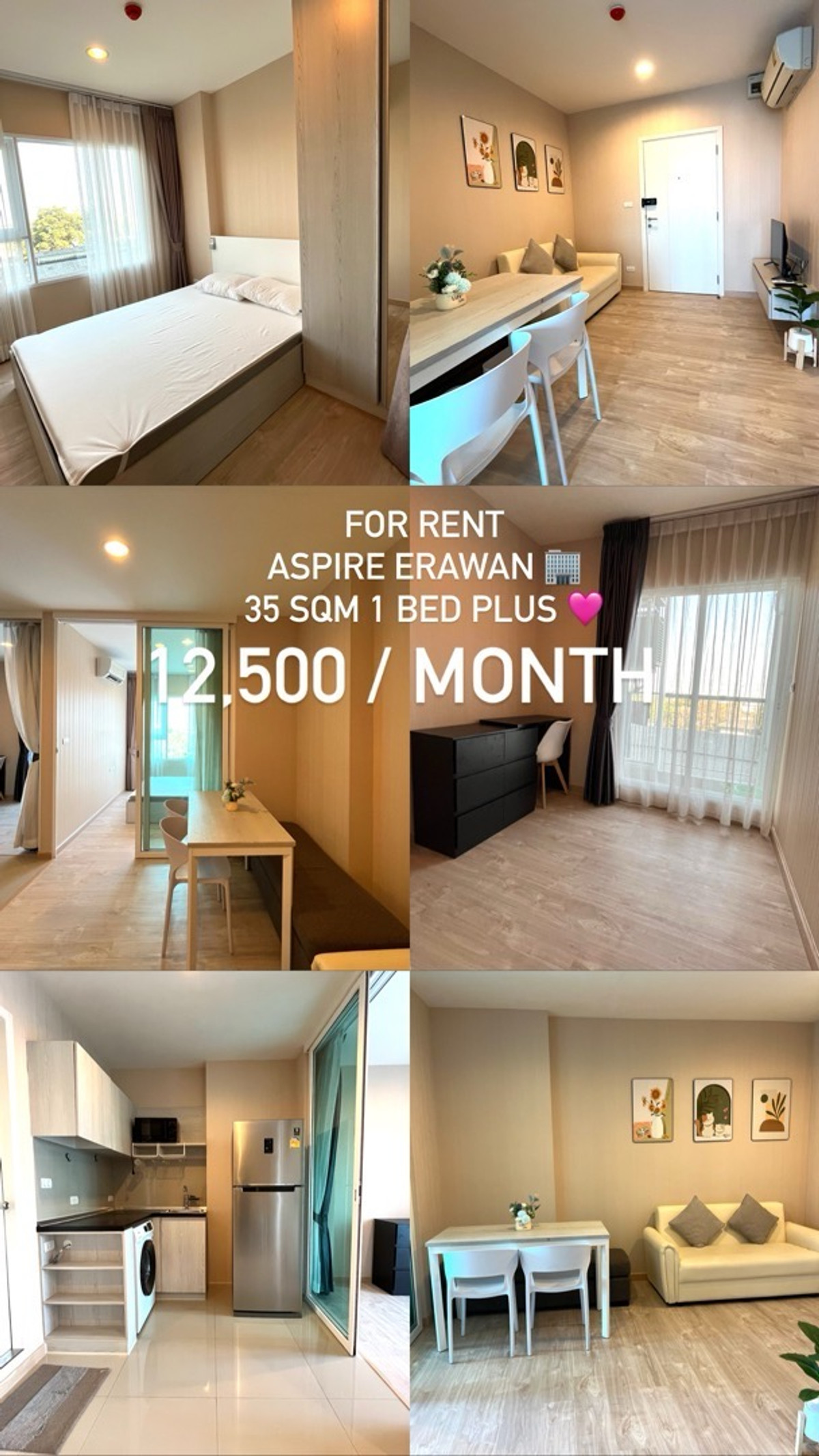 For RentCondoSamut Prakan,Samrong : Condo for rent Aspire Erawan 🏢