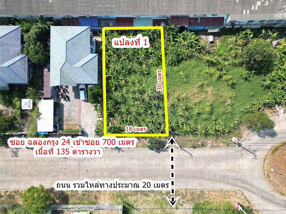 ขายที่ดินลาดกระบัง สุวรรณภูมิ : 🏡✨ ขายที่ดินรูปแปลงสวย ทำเลศักยภาพ แปลงสวย ถมสูง ซอยฉลองกรุง 24 ถนนกว้าง มาก