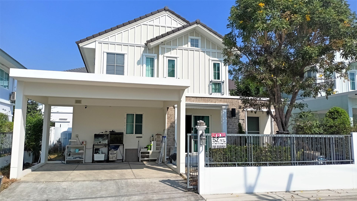 ขายบ้านอยุธยา : ขายบ้านเดี่ยวสไตล์ยุโรป วิลลาจจิโอ 2 อยุธยา 52 ตร.วา 4 ห้องนอน ใกล้เซ็นทรัลอยุธยา