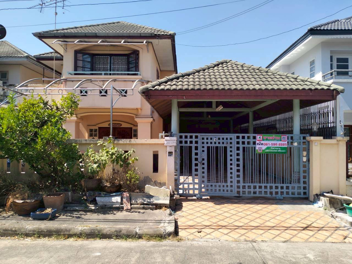 For SaleHousePathum Thani,Rangsit, Thammasat : 2-story detached house, 57.2 sq m., Phonpiman Village, Khlong 5, Rangsit Nakhon Nayok Road, Rangsit Subdistrict, Thanyaburi District, Pathum Thani Province.