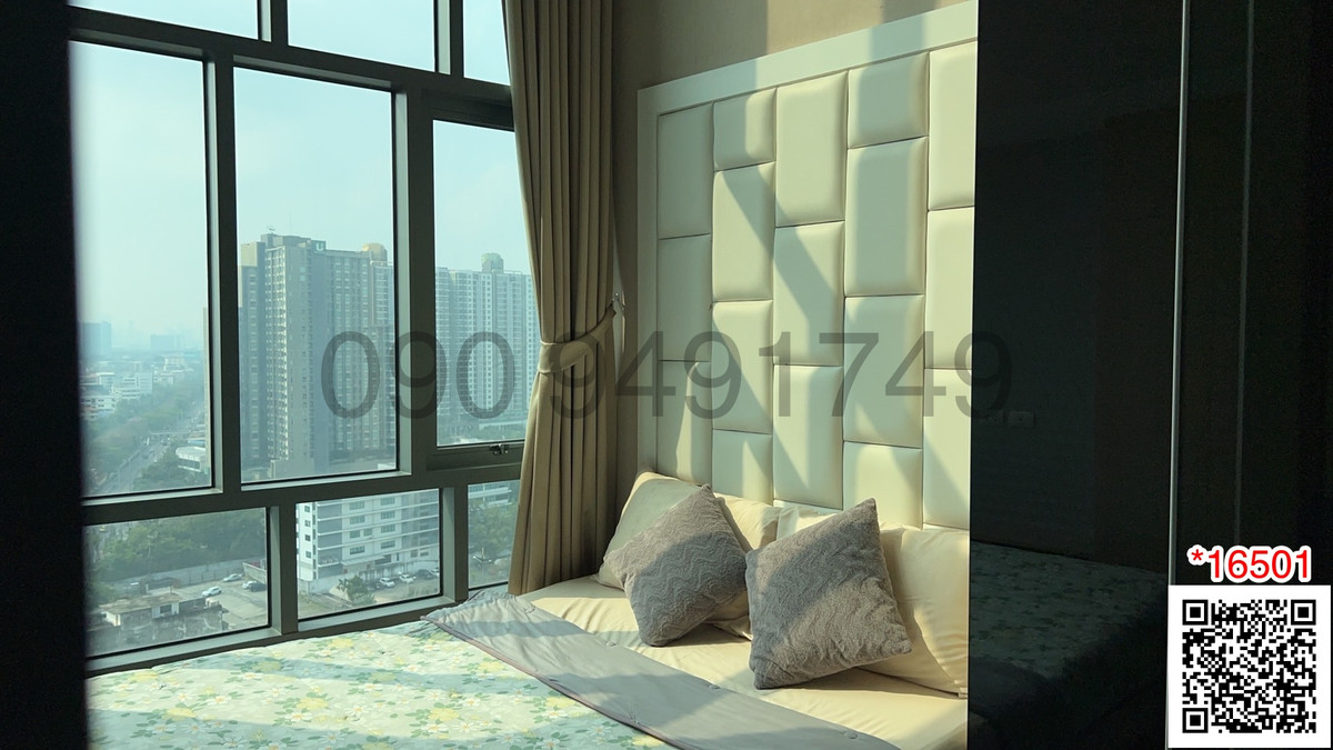 For RentCondoBang Sue, Wong Sawang, Tao Pun : Condo for rent: Metro Sky Prachachuen, 2-story room, Building A, 16th floor, next to MRT Bang Son, 80 meters.