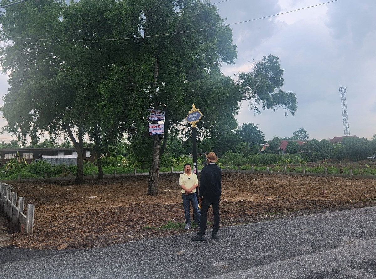 ขายที่ดินปทุมธานี รังสิต ธรรมศาสตร์ : ขายที่ดิน 201 ตรว. ถมแล้ว ติดถนนเมน ติดสถานีรถไฟฟ้าสายสีแดงเข้ม ส่วนต่อขยาย สถานีเชียงราก