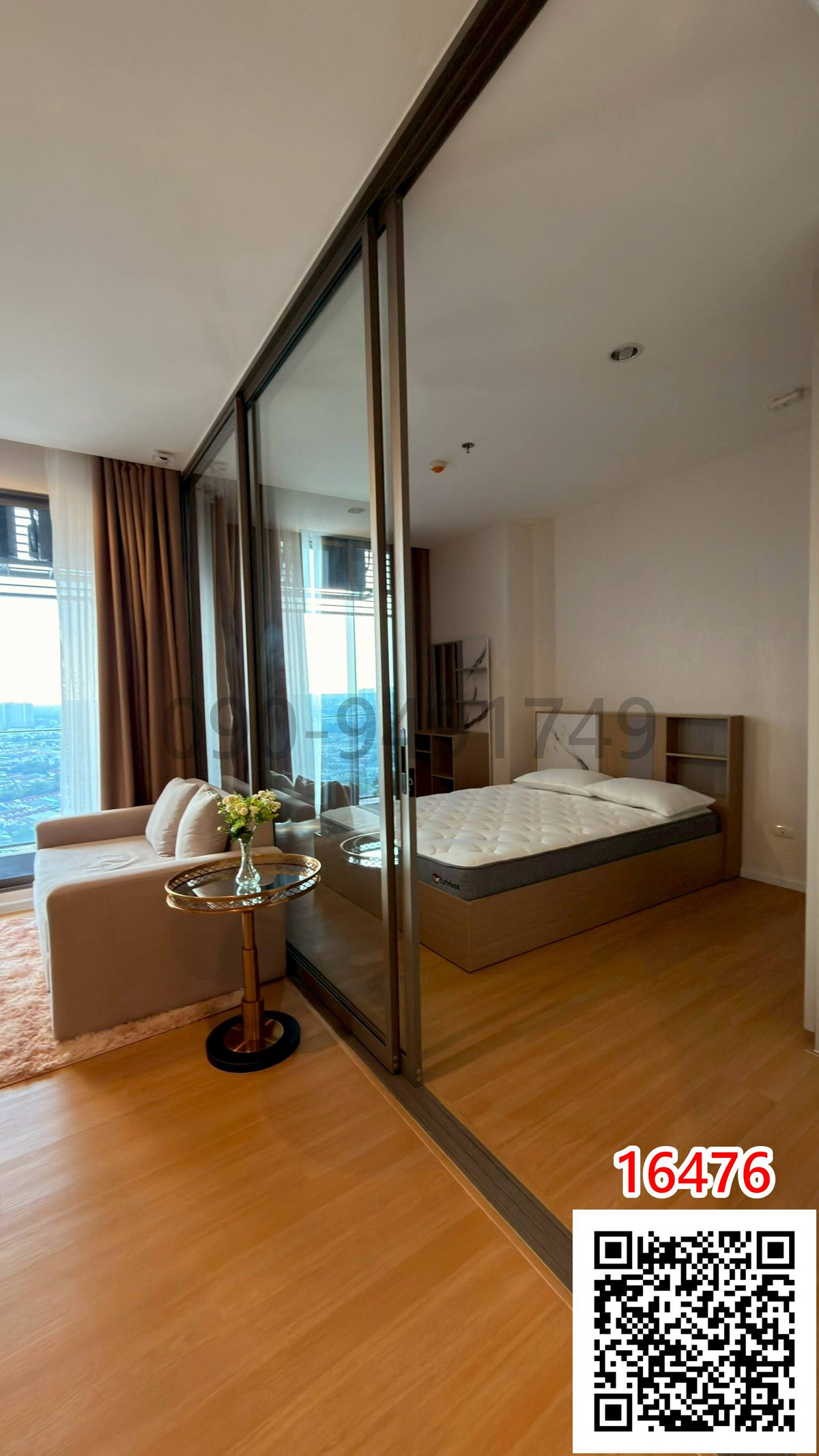 For RentCondoRattanathibet, Sanambinna : Condo for rent, QVe Tiwanon, corner room, city view, next to MRT Tiwanon.