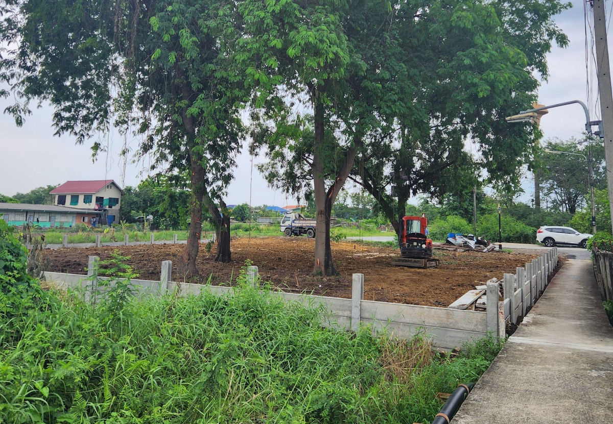 ขายที่ดินปทุมธานี รังสิต ธรรมศาสตร์ : ขายที่ดิน 201 ตรว. ถมแล้ว ติดถนนเมน ติดสถานีรถไฟฟ้าสายสีแดงเข้ม ส่วนต่อขยาย สถานีเชียงราก