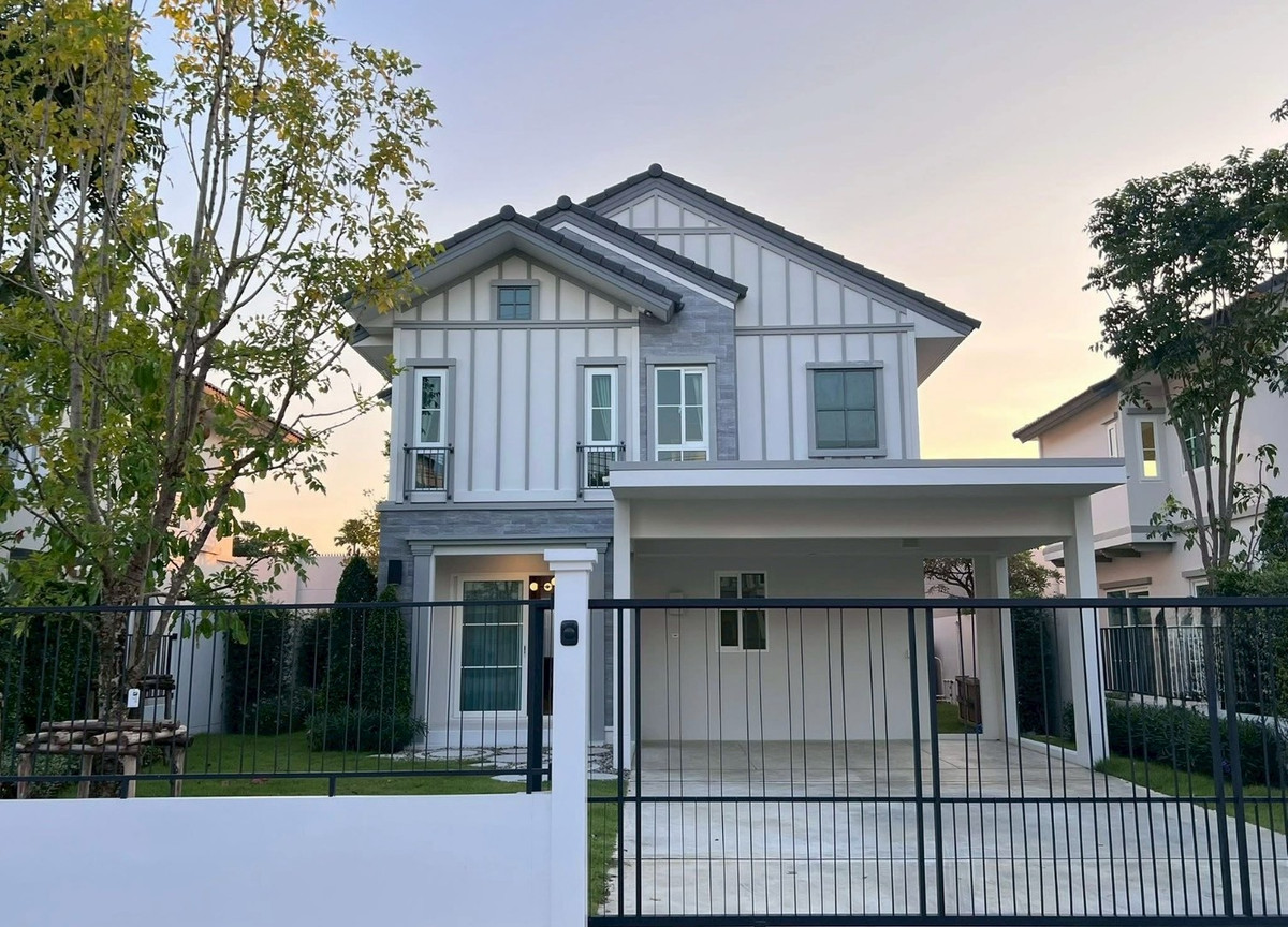 For RentHouseBangna, Bearing, Lasalle : LTH14312 – House for Rent | Villaggio 3 | 153 sqm | 4 Beds 3 Baths | Near Mega Bangna | 75K/Month | Single house for rent Villaggio 3