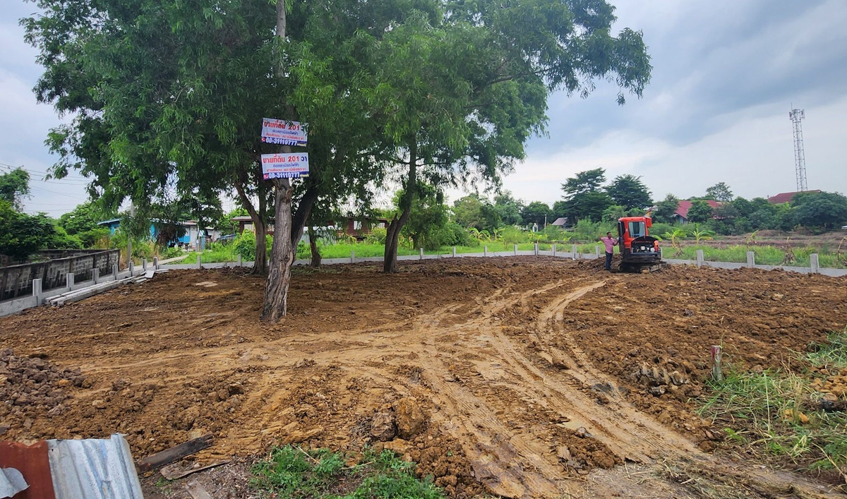 ขายที่ดินปทุมธานี รังสิต ธรรมศาสตร์ : ขายที่ดิน 201 ตรว. ถมแล้ว ติดถนนเมน ติดสถานีรถไฟฟ้าสายสีแดงเข้ม ส่วนต่อขยาย สถานีเชียงราก